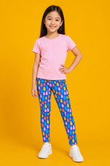 Colourful Raindrops Children's Active Leggings