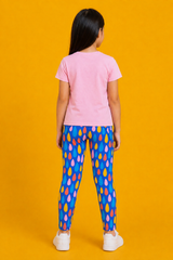Colourful Raindrops Children's Active Leggings