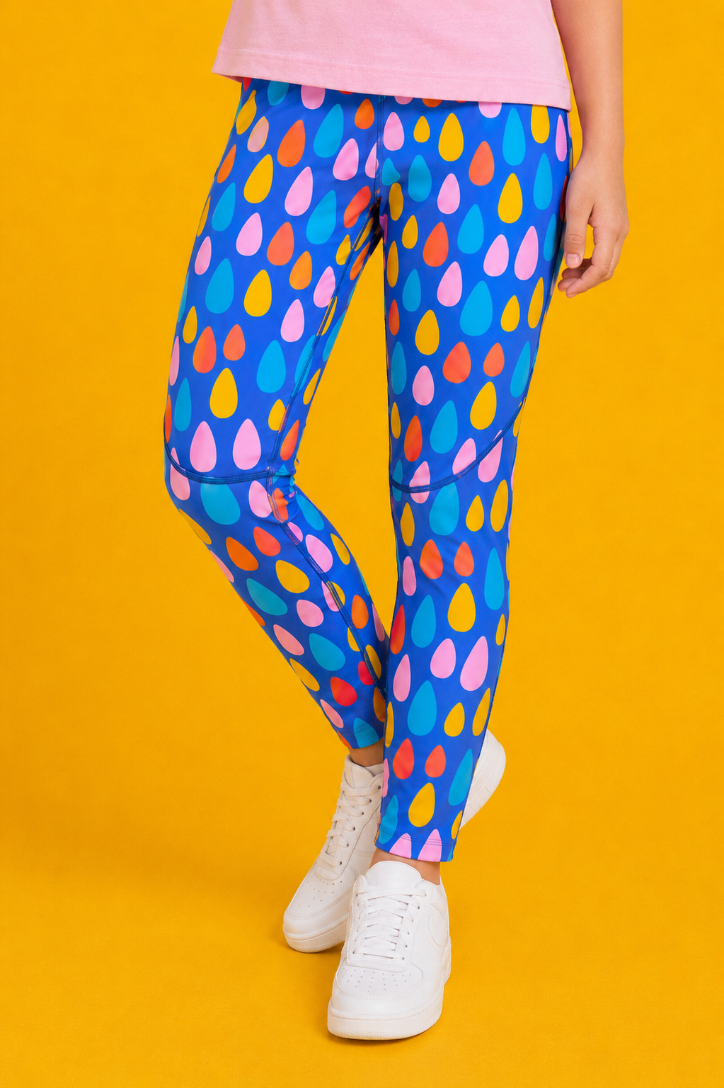 Colourful Raindrops Children's Active Leggings