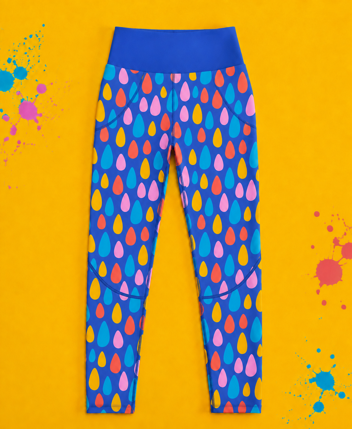 Colourful Raindrops Children's Active Leggings