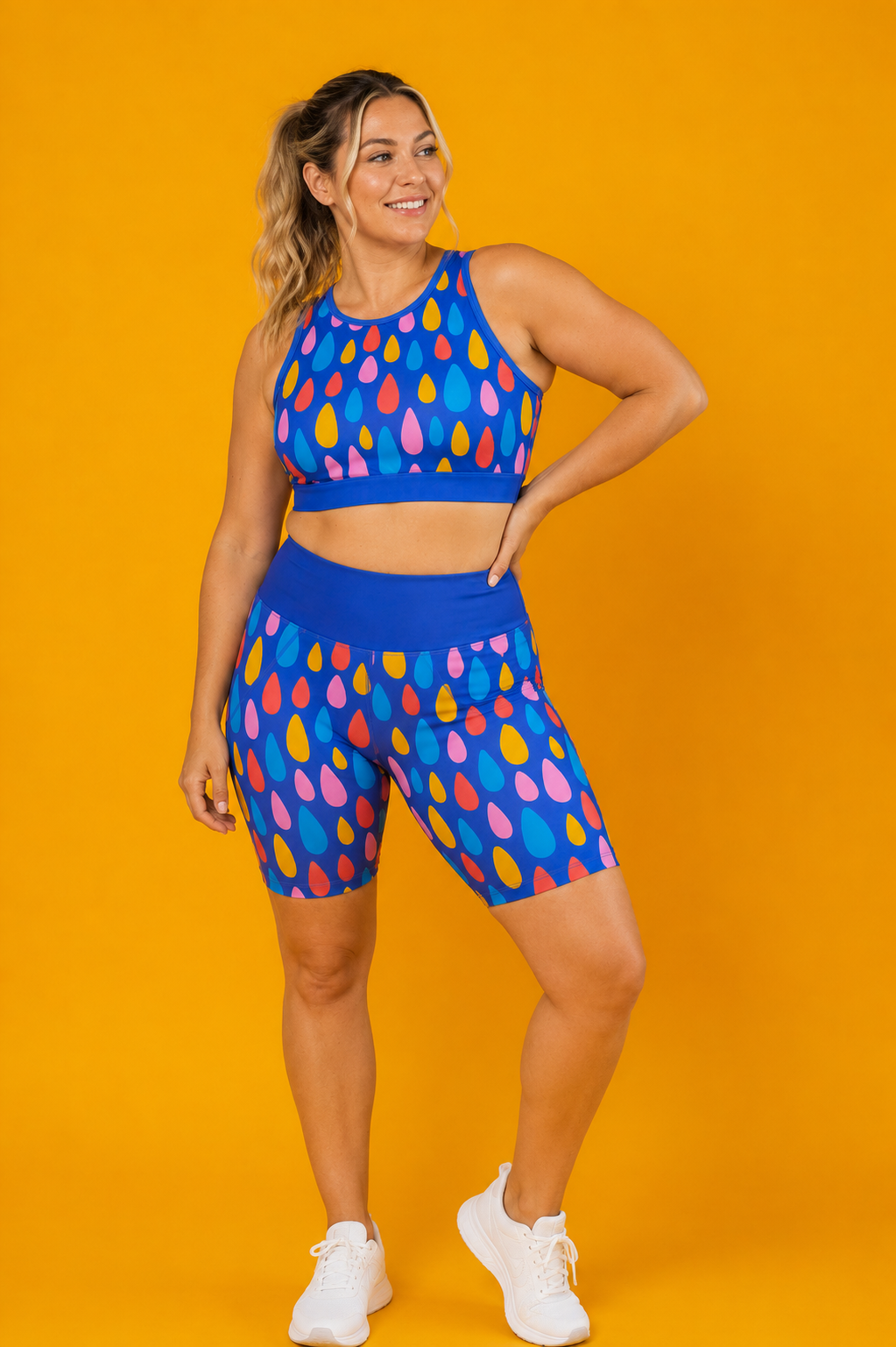 Colourful Raindrops Women's Active Shorts