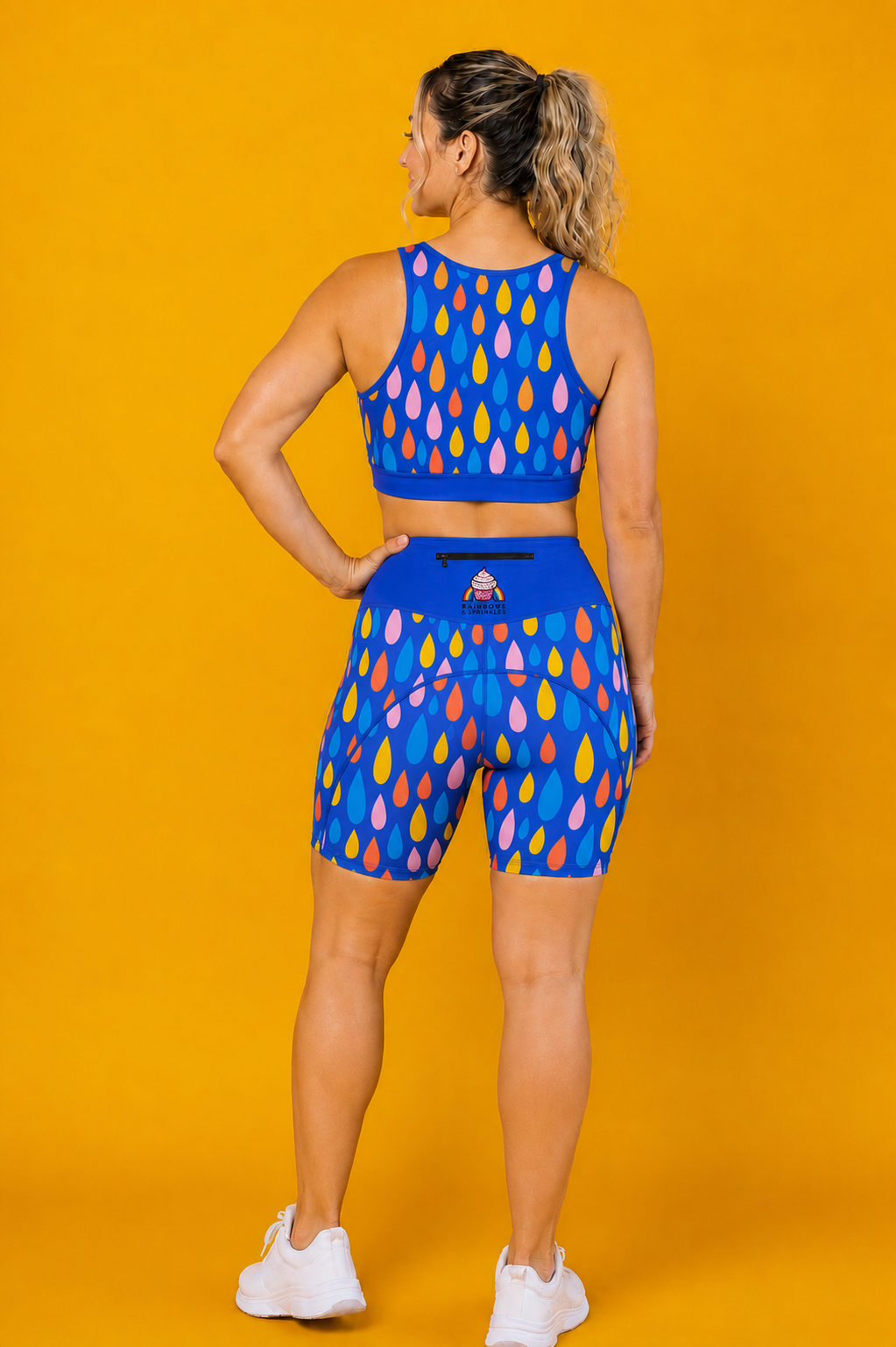 Colourful Raindrops Women's Active Shorts