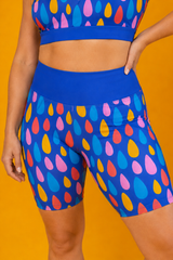 Colourful Raindrops Women's Active Shorts