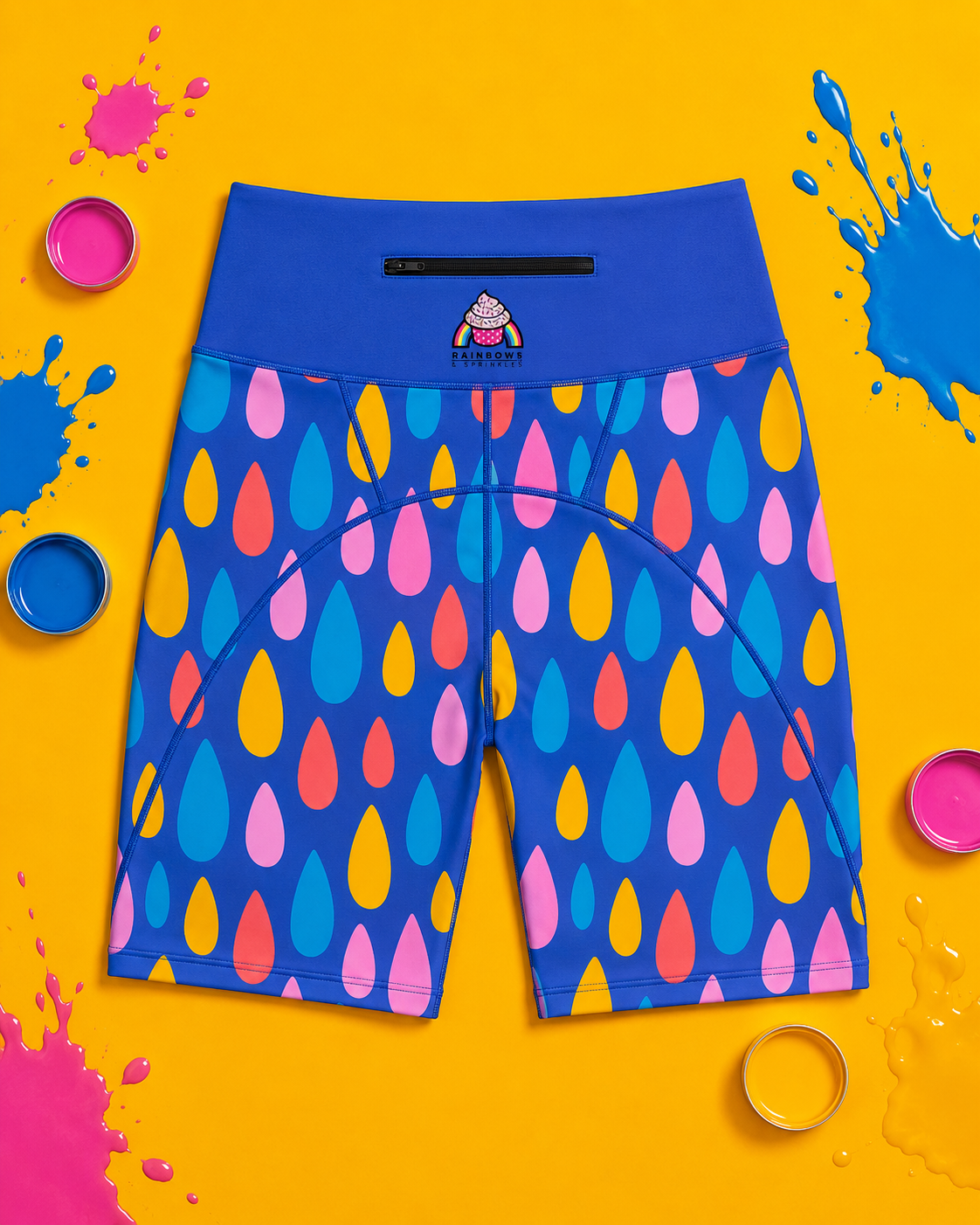Colourful Raindrops Women's Active Shorts