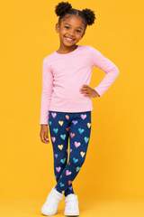 Colourful Hearts Children's Active Leggings