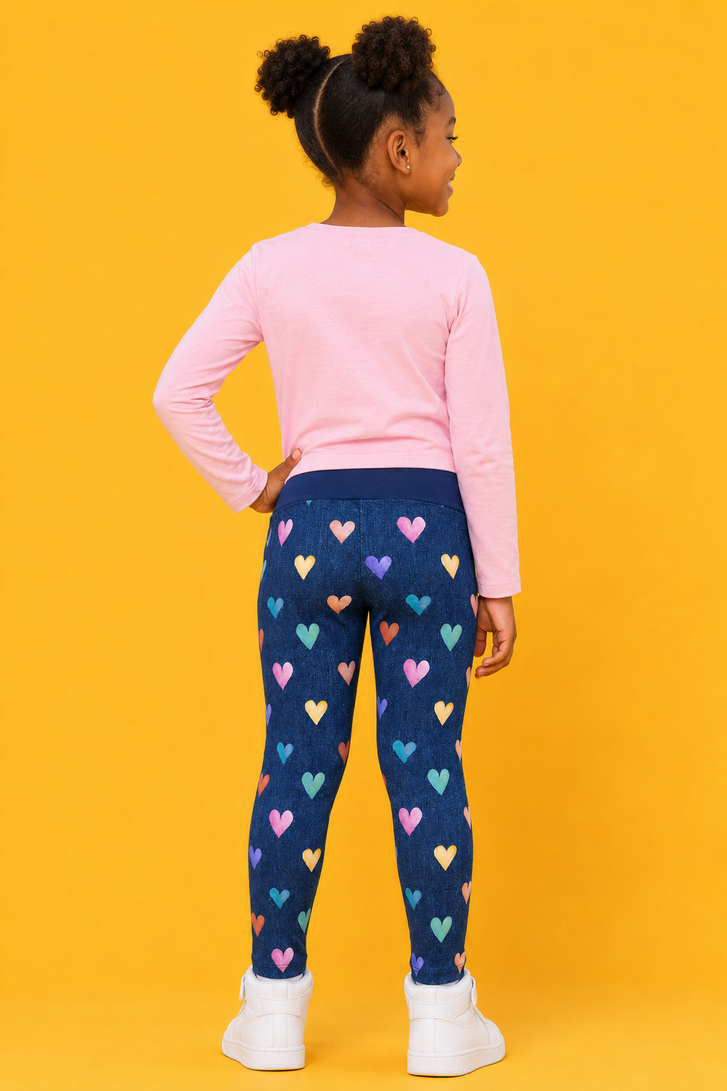 Colourful Hearts Children's Active Leggings