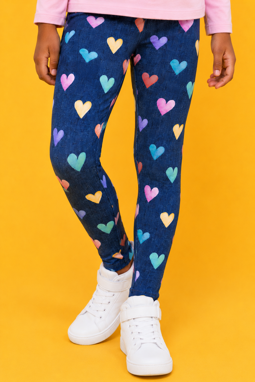 Colourful Hearts Children's Active Leggings