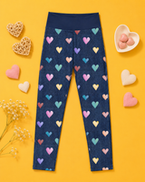 Colourful Hearts Children's Active Leggings