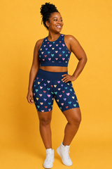 Colourful Hearts Women's Active Shorts