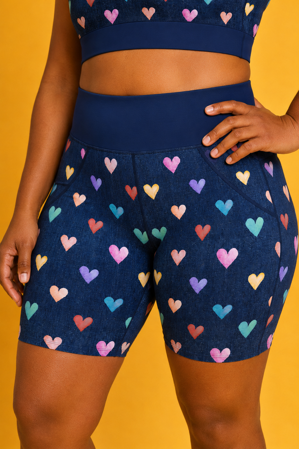 Colourful Hearts Women's Active Shorts