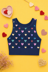 Colourful Hearts Sports Bra