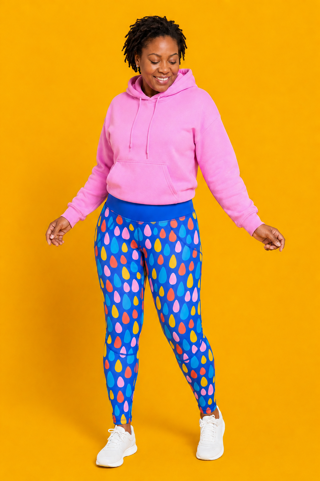 Colourful Raindrops Women's Activewear Leggings