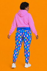 Colourful Raindrops Women's Activewear Leggings