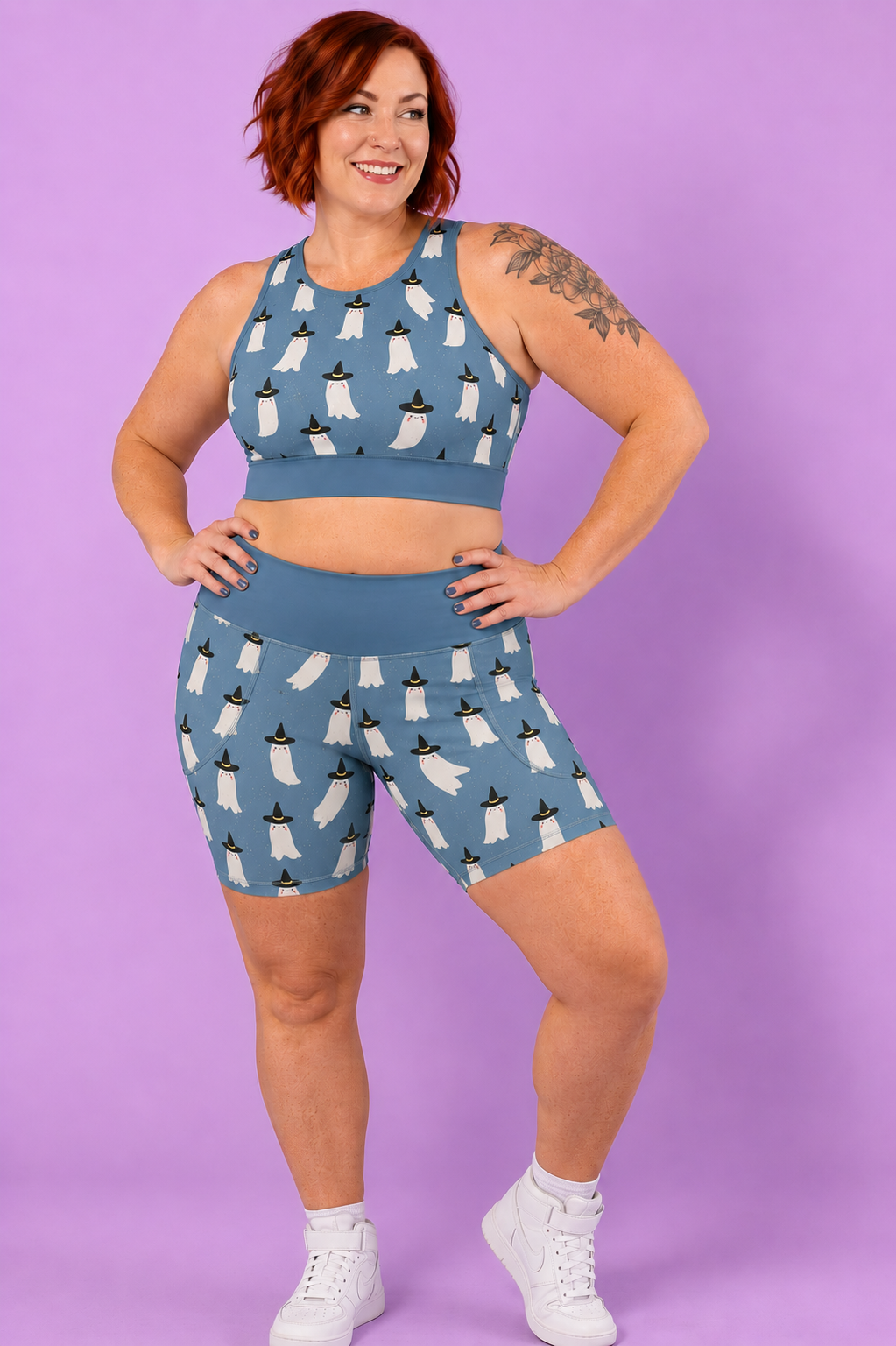Cute Ghosts Women's Active Shorts