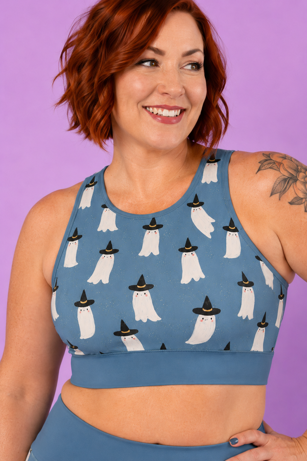 Cute Ghosts Sports Bra