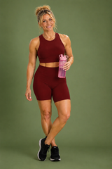 High Performance Dark Cherry Sports Bra