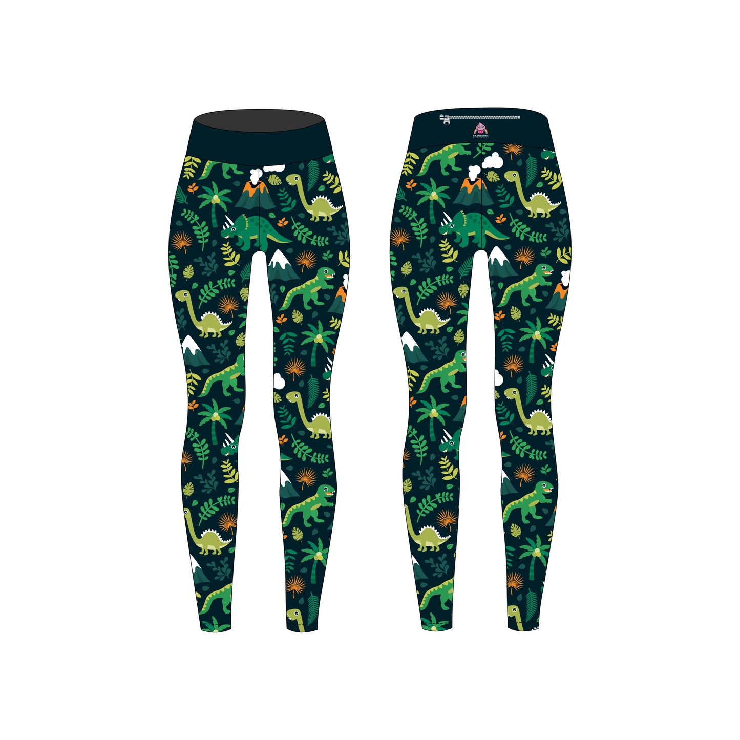 Dino & Volcano Women's Activewear Leggings