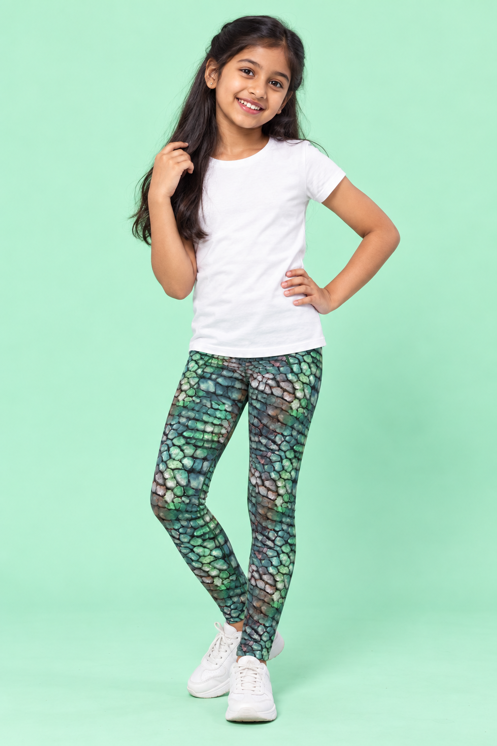 Dino Scales Children's Active Leggings