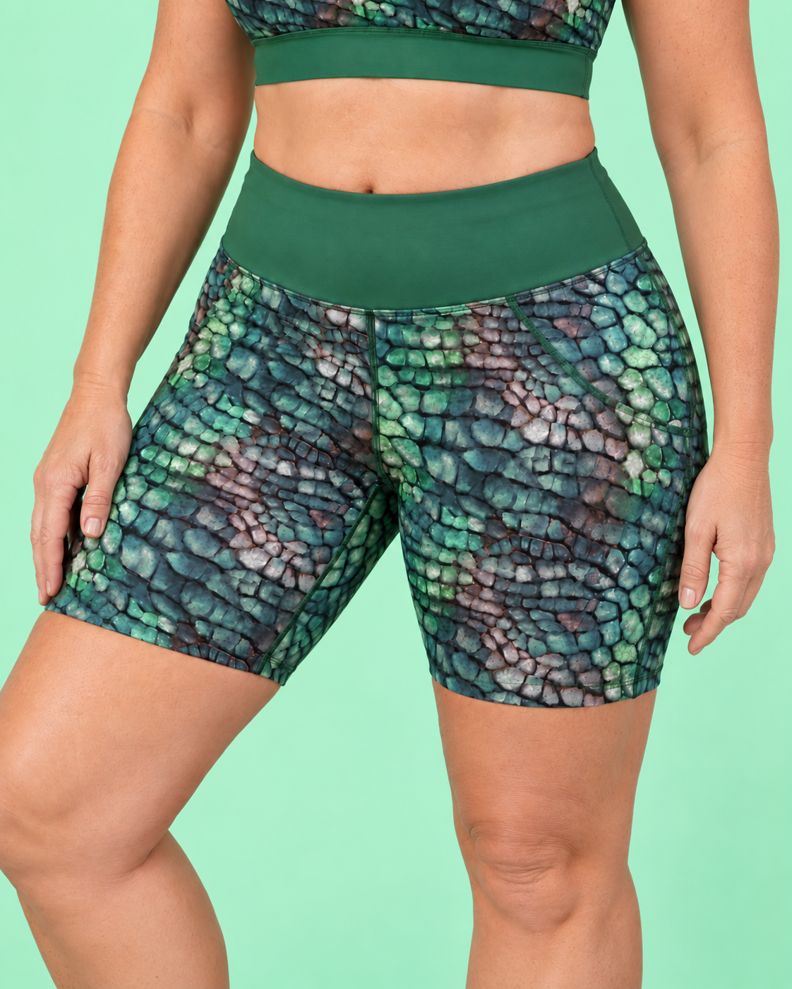 Dino Scales Women's Active Shorts