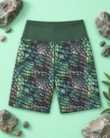 Dino Scales Women's Active Shorts