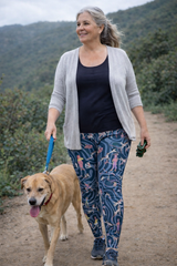 Last Chance - Dog Sports Swirls Women's Activewear Leggings - Size 4-6 Tall