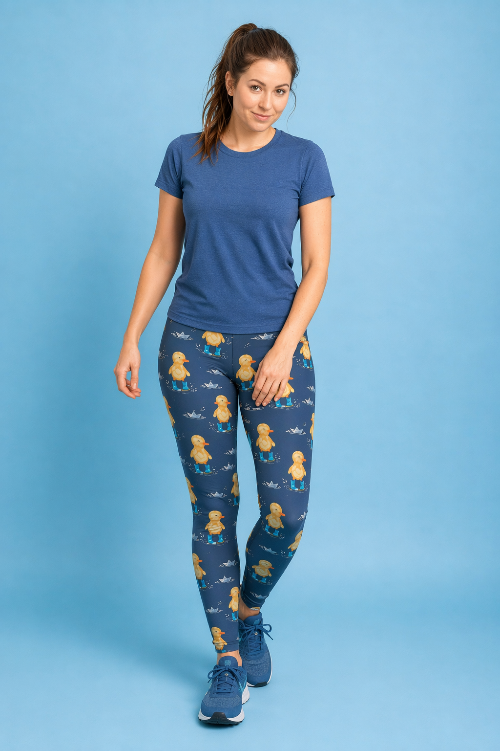 Ducklings in Wellies Women's Activewear Leggings - Classic