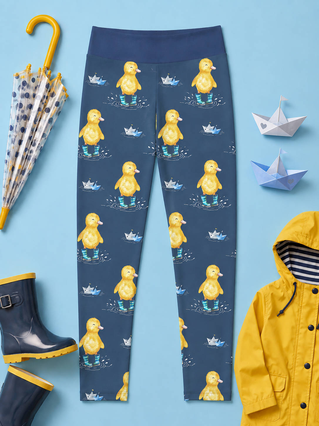 Ducklings in Wellies Women's Activewear Leggings - Classic