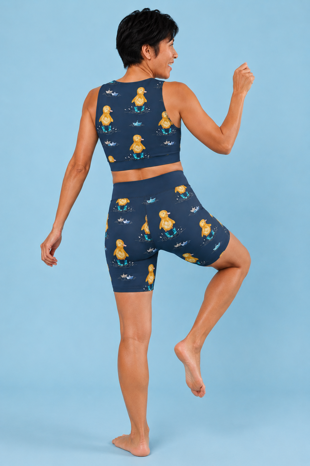 Ducklings in Wellies Sports Bra
