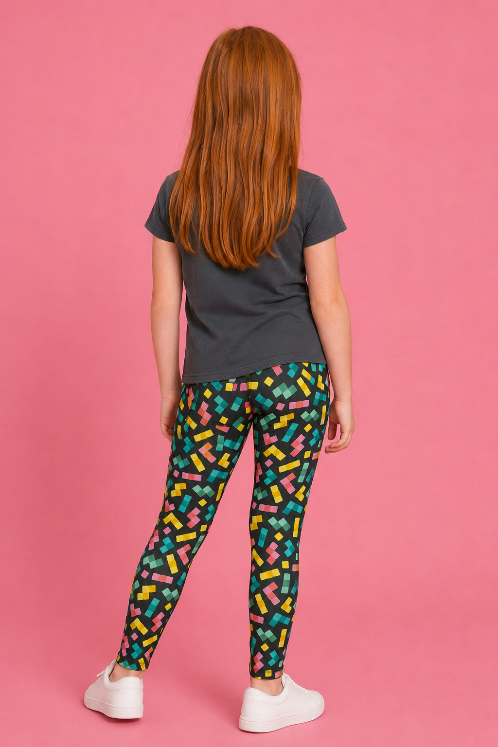 Falling Blocks Children's Active Leggings