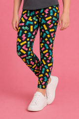 Falling Blocks Children's Active Leggings