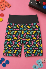 Falling Blocks Women's Active Shorts