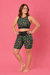 Falling Blocks Womens Sports Bra