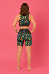 Falling Blocks Womens Sports Bra