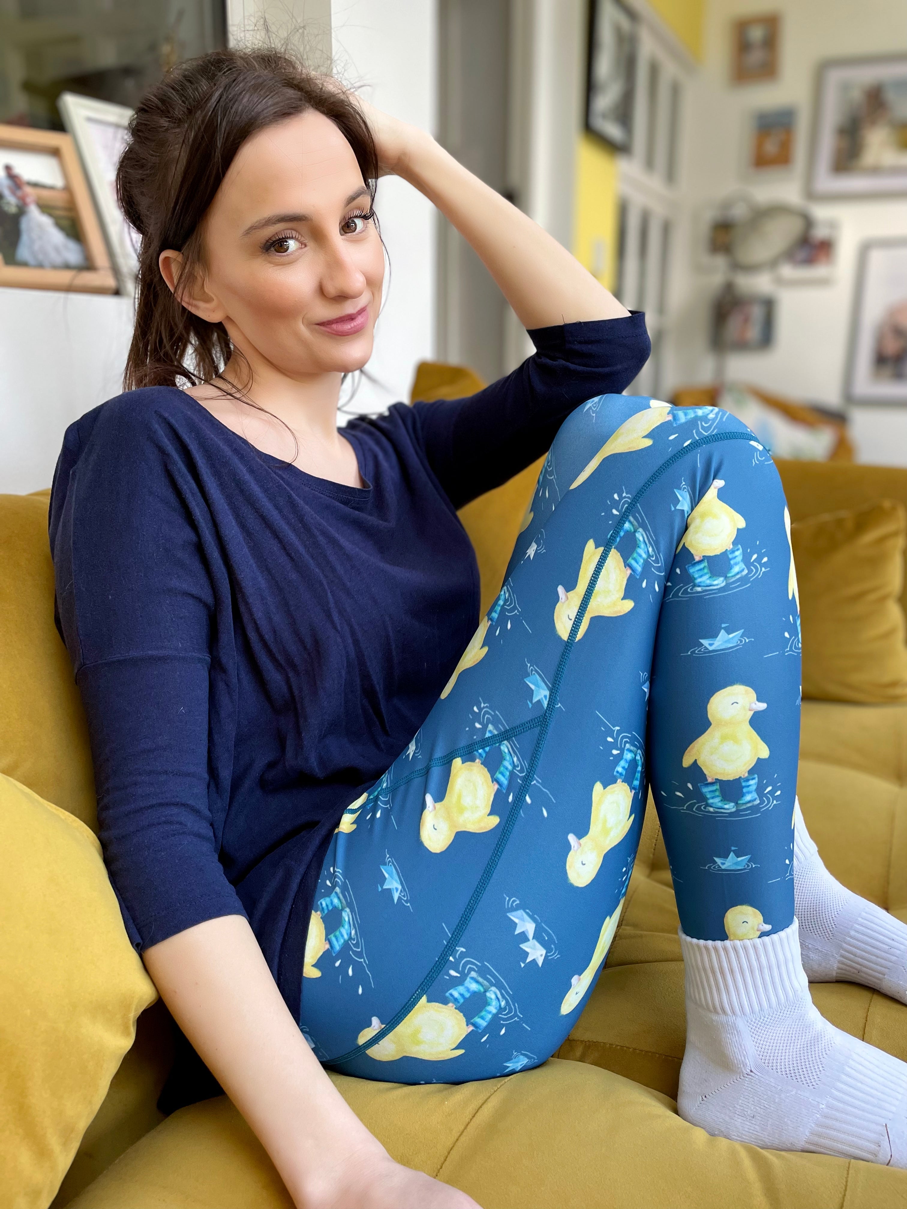 Ducklings in Wellies Women's Activewear Leggings