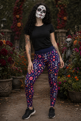 Floral Skeleton Women's Activewear Leggings