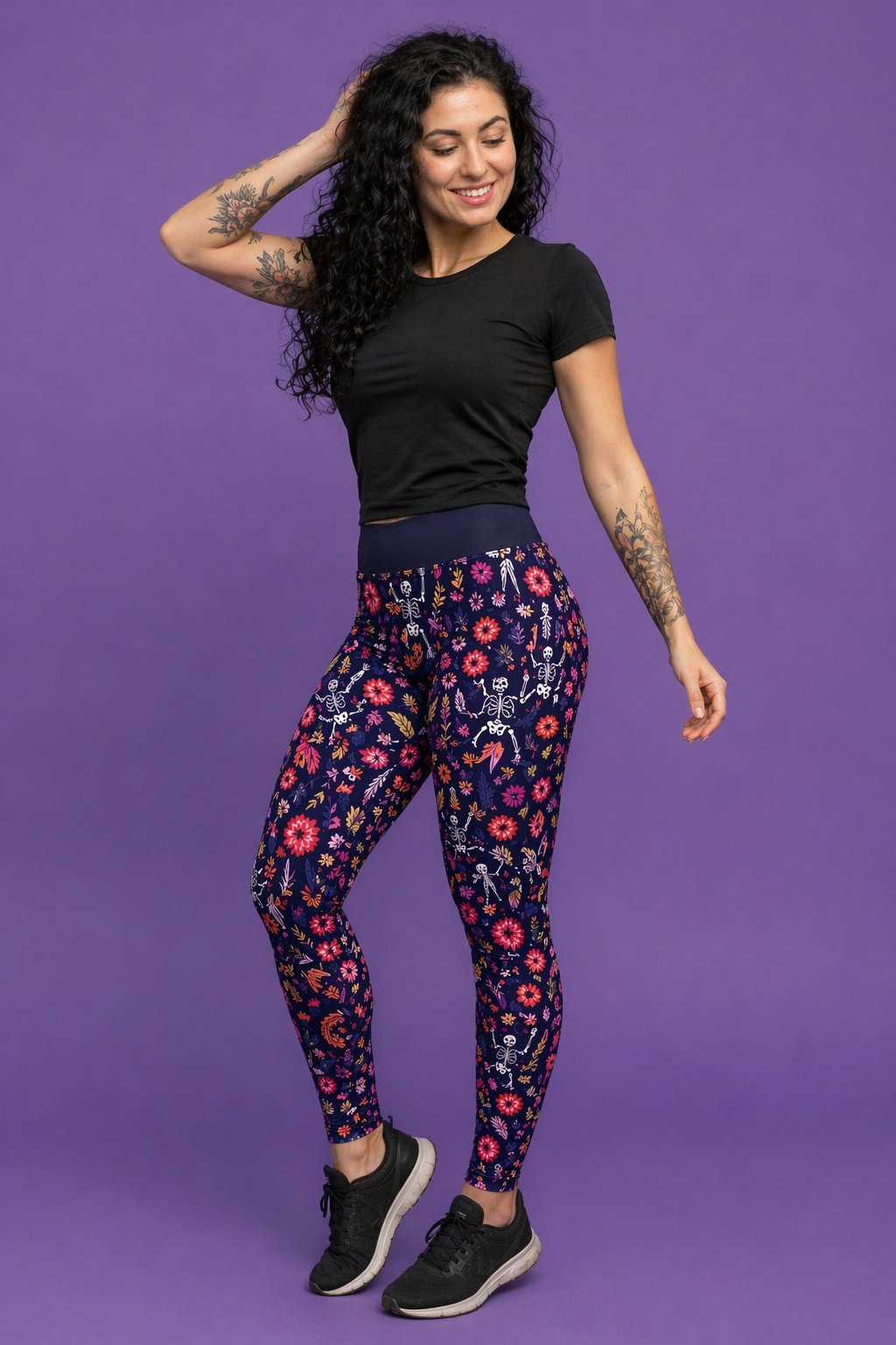 Floral Skeleton Women's Activewear Leggings