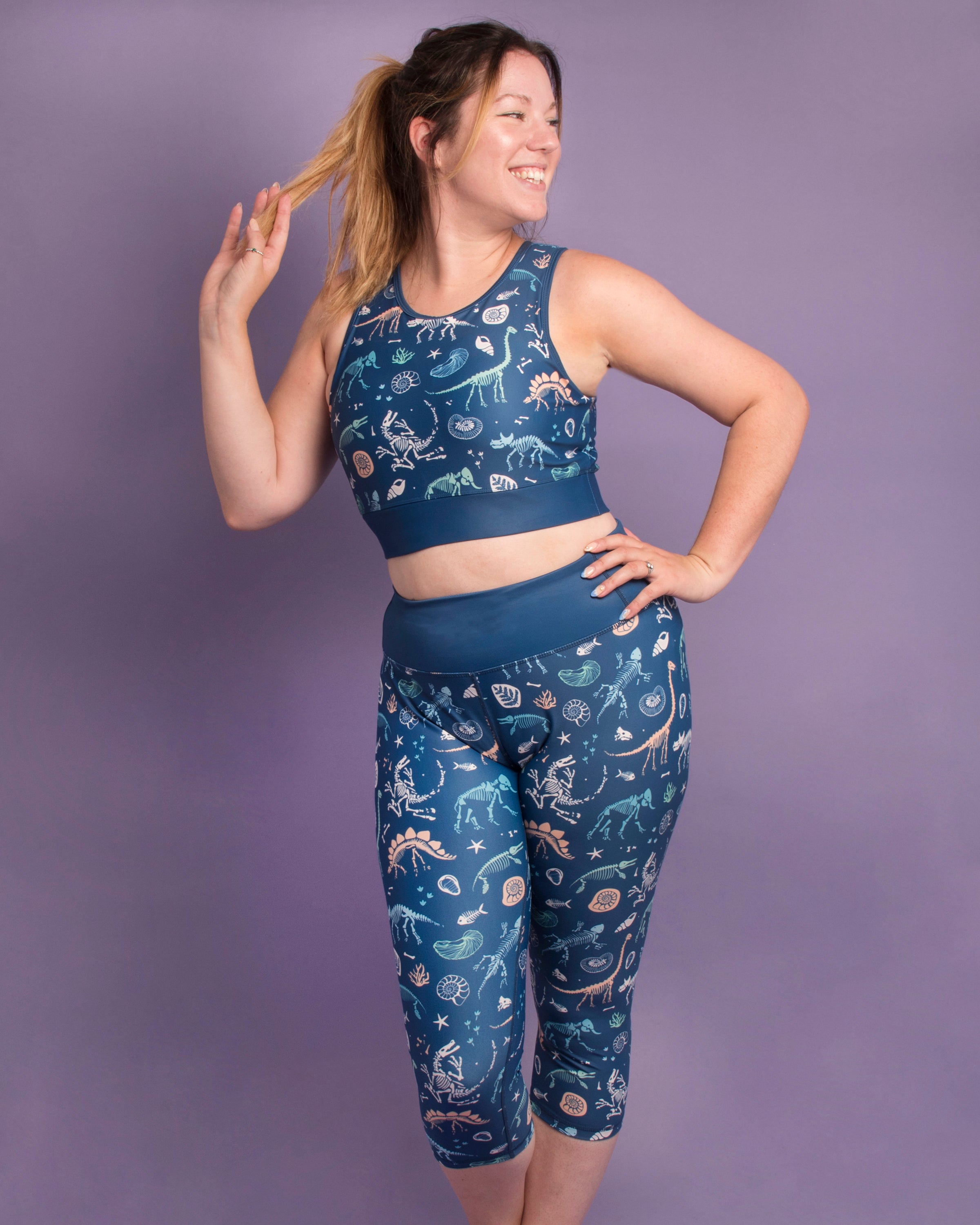 Jurassic/Fossil Women's Activewear Regular Leggings - Size 18-20