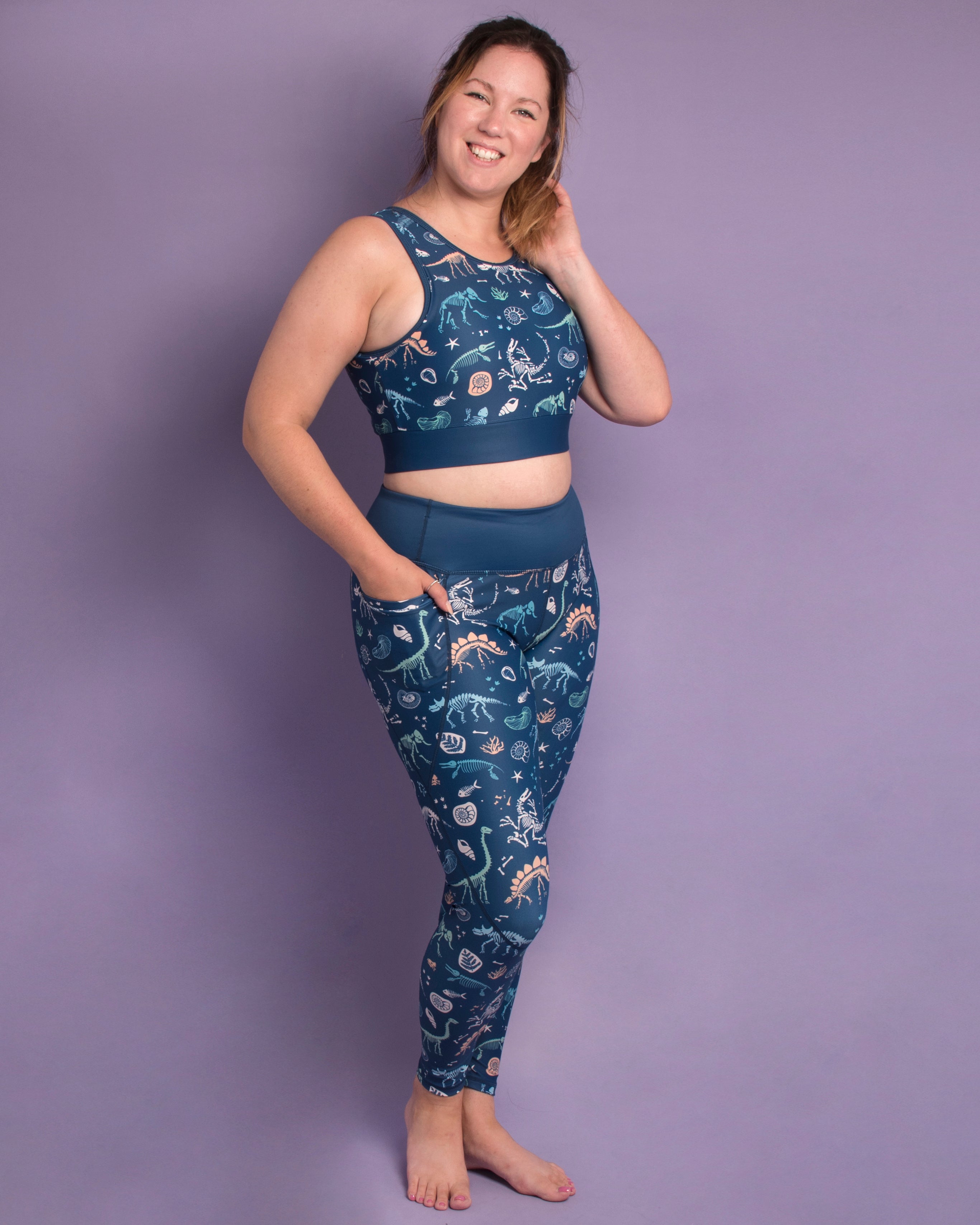Jurassic/Fossil Women's Activewear Regular Leggings - Size 18-20