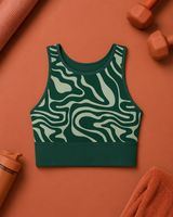 Emerald Ripple Sports Bra