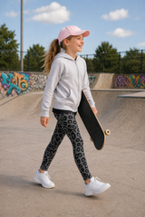 Grey Leopard Children's Active Leggings