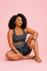 Grey Leopard Sports Bra