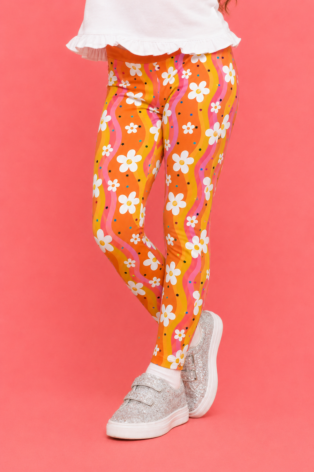 Groovy Flowers Children's Active Leggings