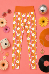 Groovy Flowers Children's Active Leggings