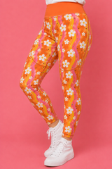 Groovy Flowers Women's Activewear Leggings