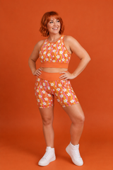 Groovy Flowers Women's Active Shorts