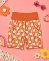 Groovy Flowers Women's Active Shorts