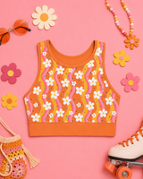 Groovy Flowers Sports Bra