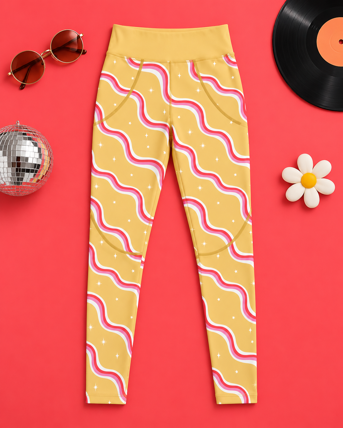 Groovy Waves Children's Active Leggings