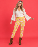 Groovy Waves Women's Activewear Leggings