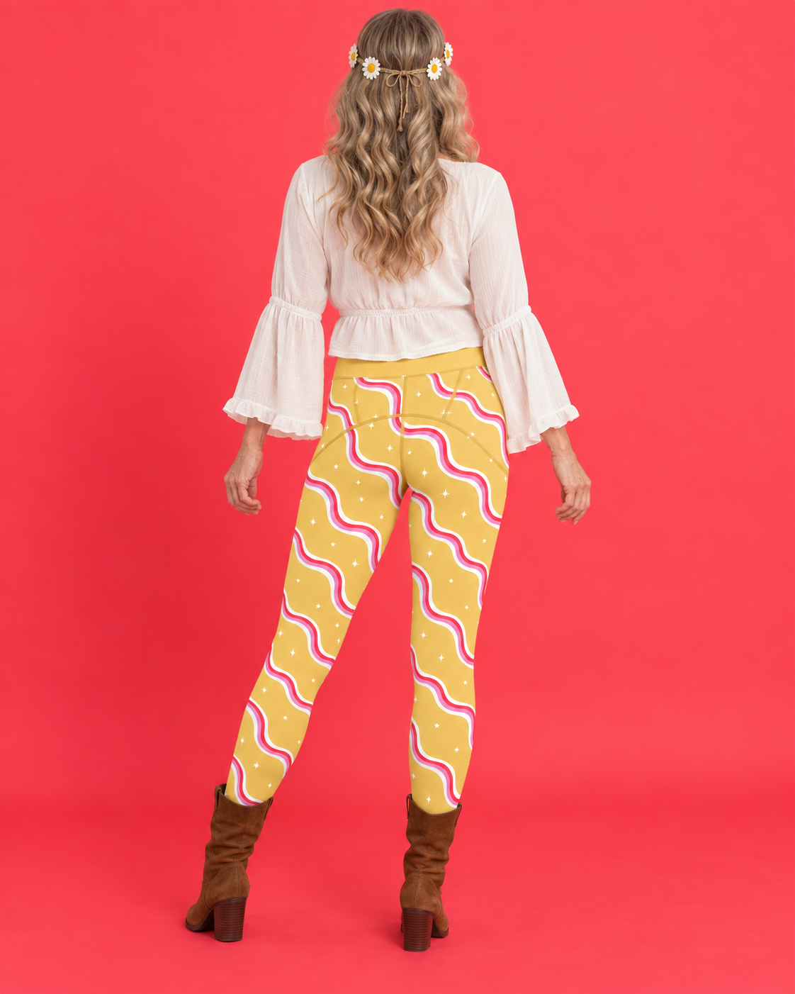 Groovy Waves Women's Activewear Leggings
